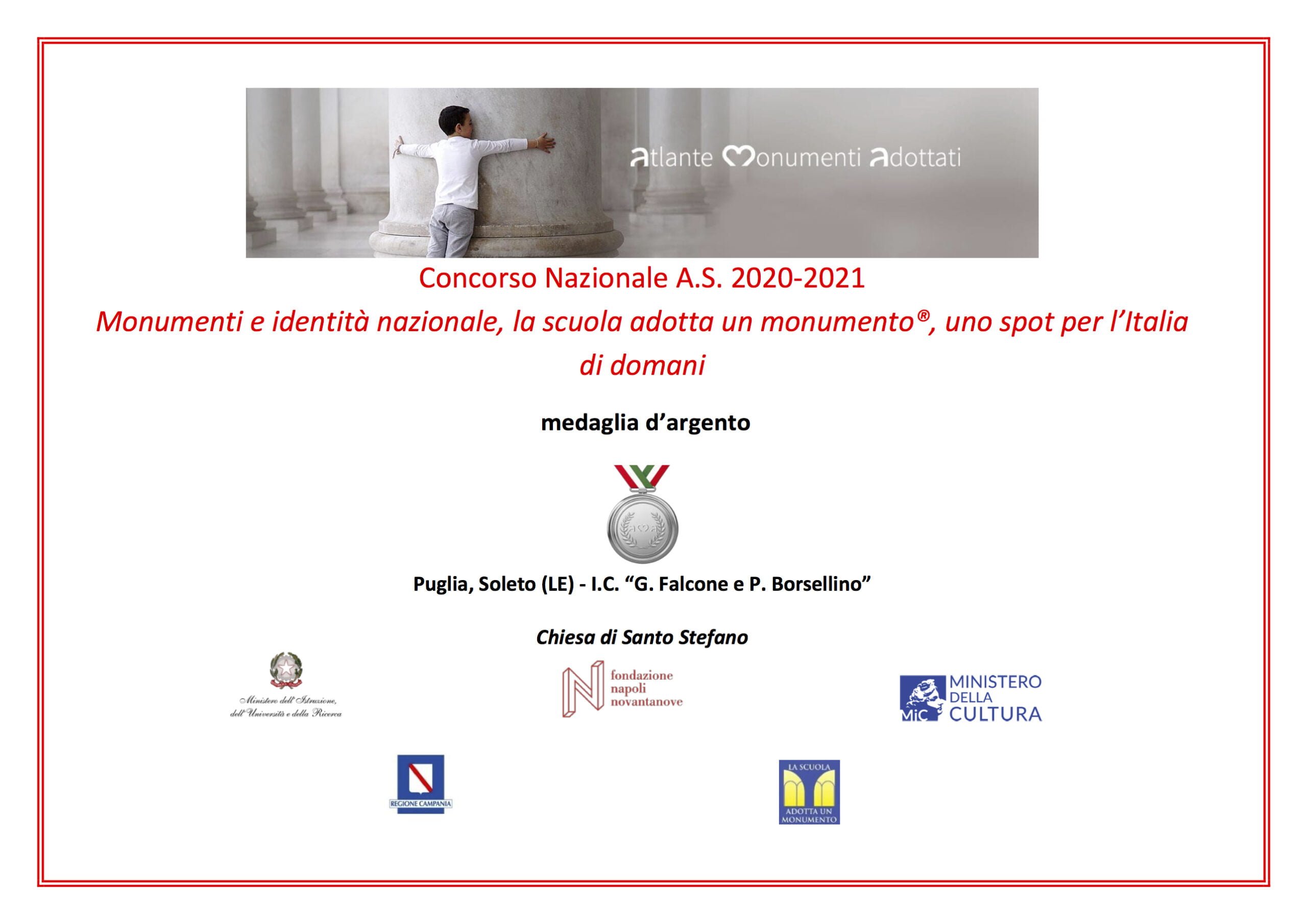 Monumenti e identità nazionale, la scuola adotta un monumento®, uno spot per l’Italia di domani